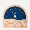 thermomètre bois à cadran bleu marine en celsius