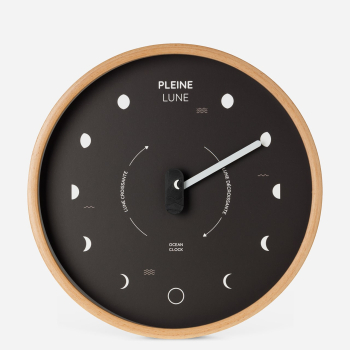 Horloge Lunaire Black - Modèle Noir en bois