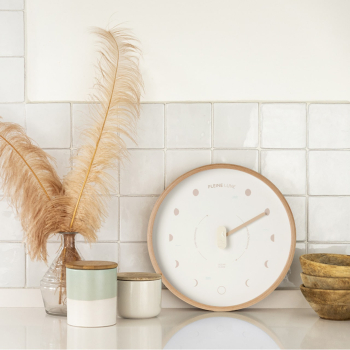 Horloge Lunaire Beige - Pendule murale modèle Dune