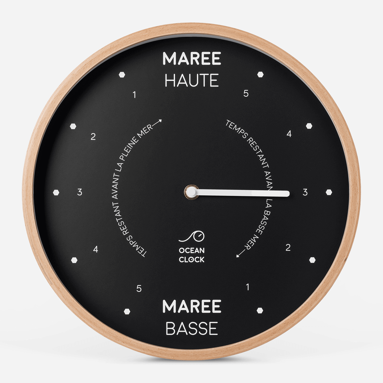 Horloge des marées noire Black en français