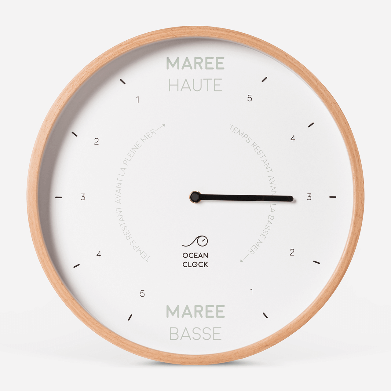 Horloge des marées blanche Oyster en français