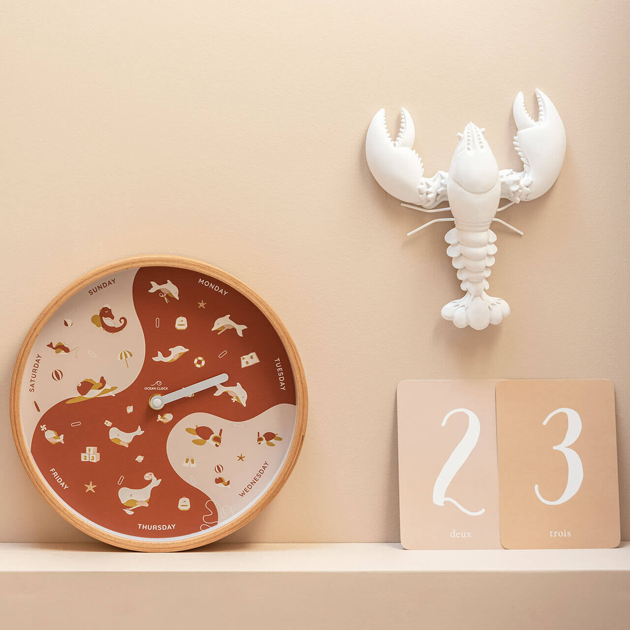 Horloge des marées Terracotta & sandy - 4