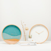 turquoise and beige tide clock with dune clock