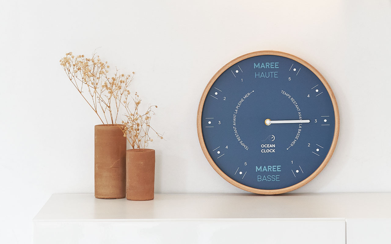 Vente d'horloges de marée design en bois | Ocean Clock