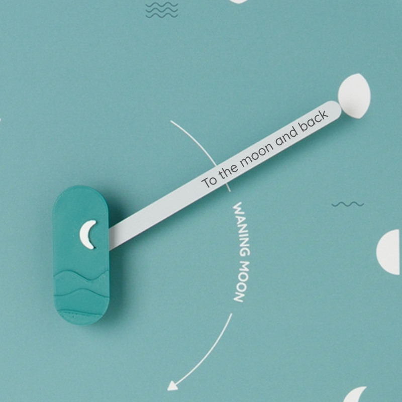 Moon Phase Clock Arctic Blue