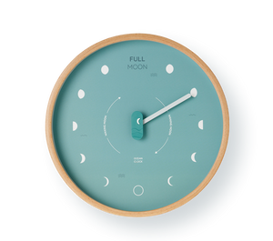 Moon Phase Clock Arctic Blue