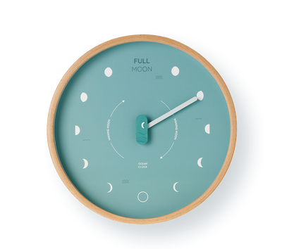 Moon Phase Clock Arctic Blue