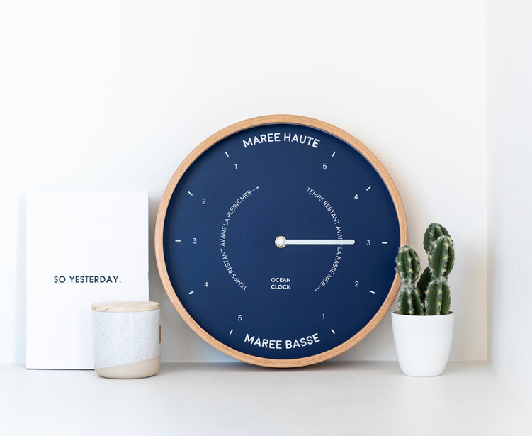 Horloge De Marée Traditionnelle Nautique Acier Lys Blanc - Intérieur/Extérieur, Résistante Aux Intempéries