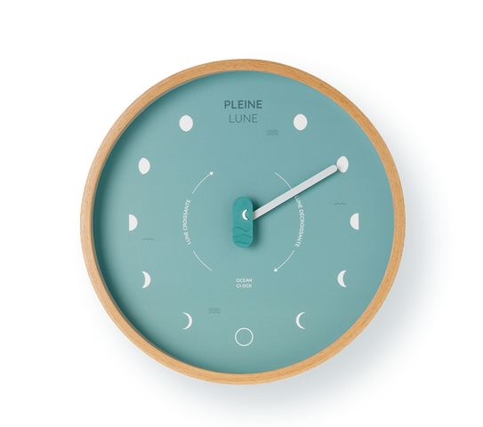 Moon Phase Clock Arctic Blue