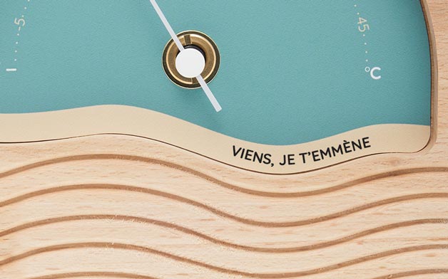 thermomètre personnalisé turquoise